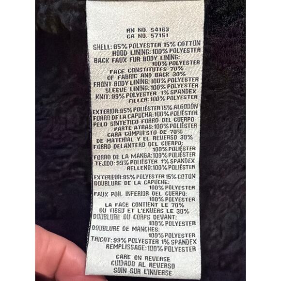 Levis Coat Parka Men XXL Blk Hooded Sherpa Lined Full Zip Snap Work Winter Field - Picture 6 of 8